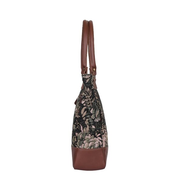 Women’s Vintage Pattern Tapestry Fabric Top Handle Tote Bag, Handbag Purse - Picture 7 of 8